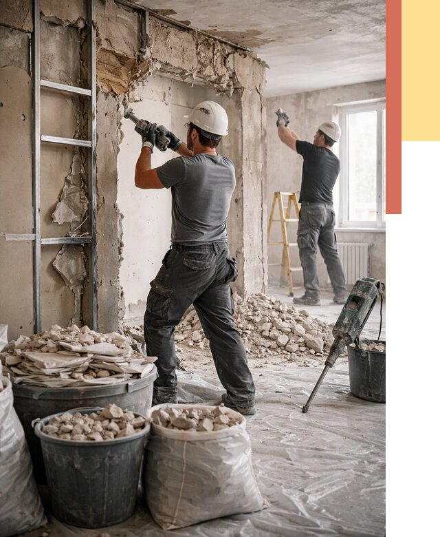 Демонтажные работы в Вязниках от 2884 руб. — услуги и цена под ключ | ОТДЕЛОЧНИК-Взн