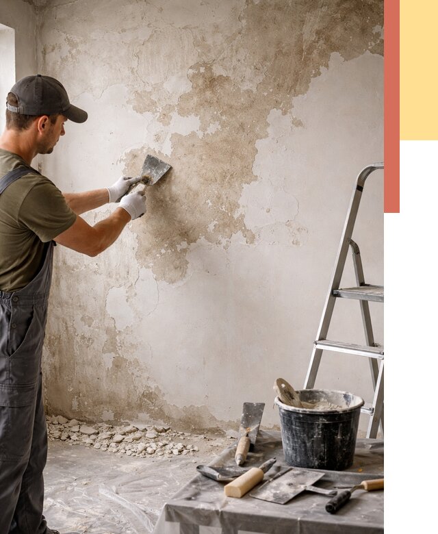 Снятие старой шпаклевки в Вязниках от 1976 руб. — быстро и недорого | ОТДЕЛОЧНИК-Взн