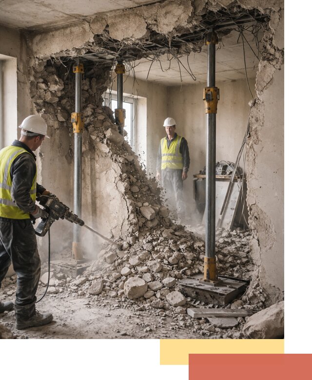 Снос несущих стен в Вязниках с гарантией безопасности и качества