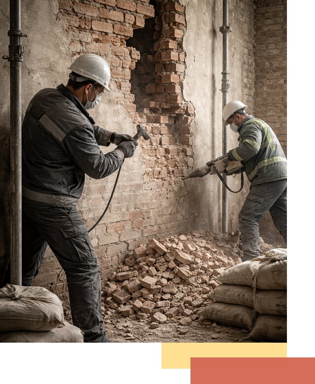 Демонтаж кирпичных стен в Вязниках быстро и безопасно