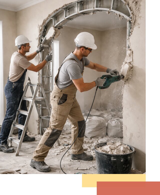 Демонтаж гипсокартонной арки в Вязниках быстро и аккуратно