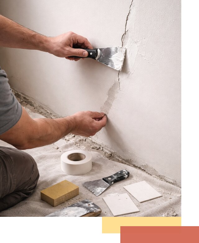 Заделка трещин и сколов в стенах и потолках в Вязниках