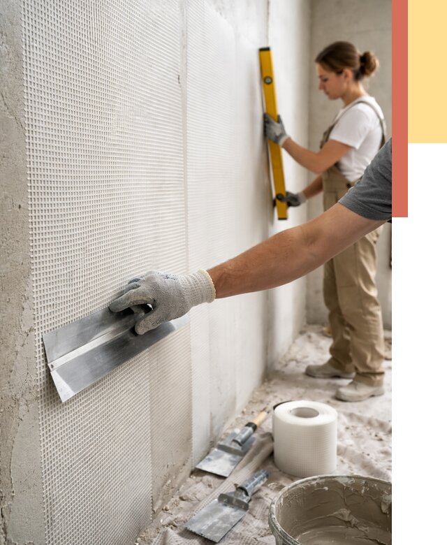 Армирование стен стеклосеткой в Вязниках от 3419 руб. под ключ | ОТДЕЛОЧНИК-Взн