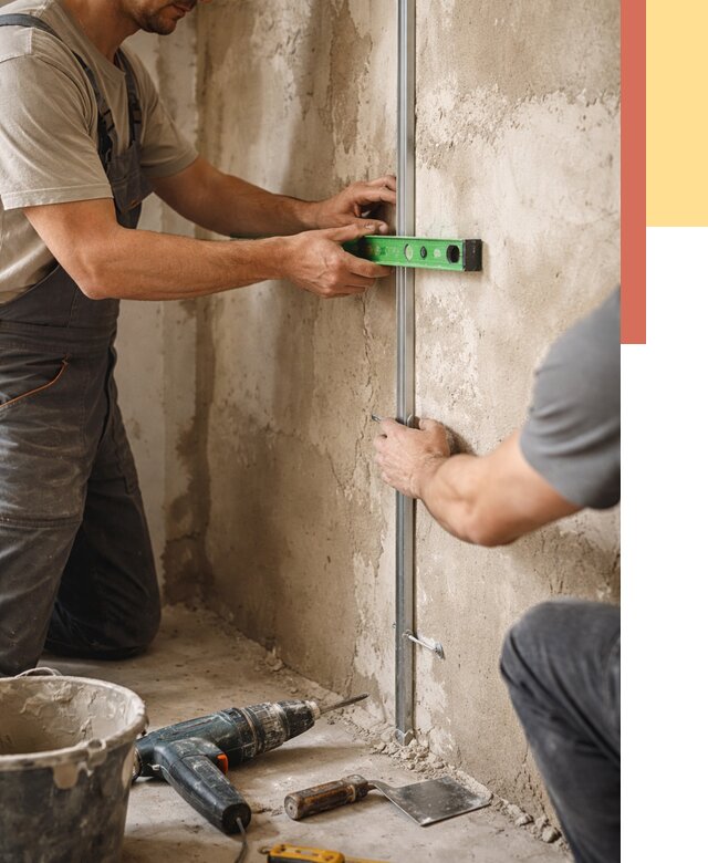 Установка штукатурных маяков в Вязниках от 7478 руб. — быстро и недорого | ОТДЕЛОЧНИК-Взн