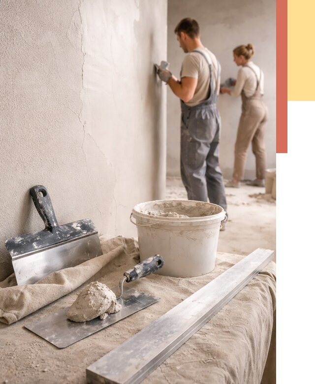 Штукатурка стен гипсовая в Вязниках от 4807 руб/м2 — быстро и недорого | ОТДЕЛОЧНИК-Взн