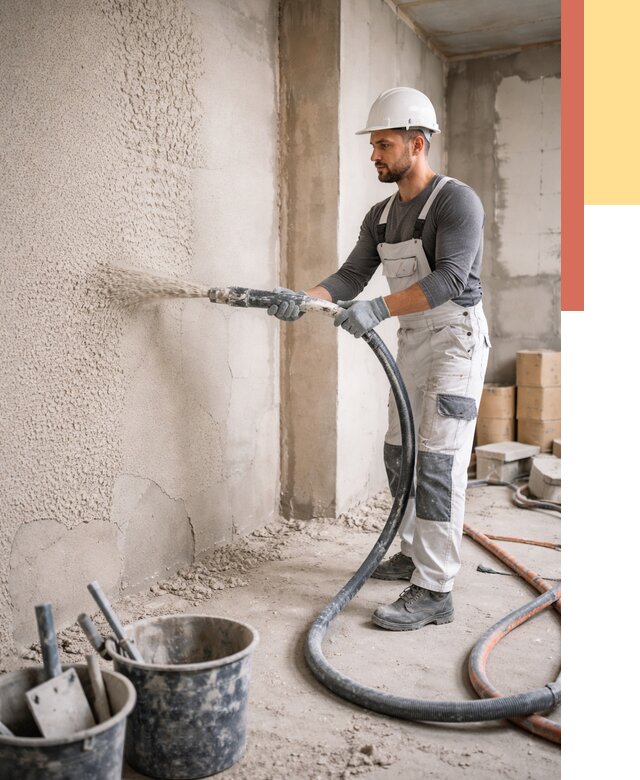 Машинная штукатурка стен в Вязниках под ключ от 6944 руб./м2 | ОТДЕЛОЧНИК-Взн