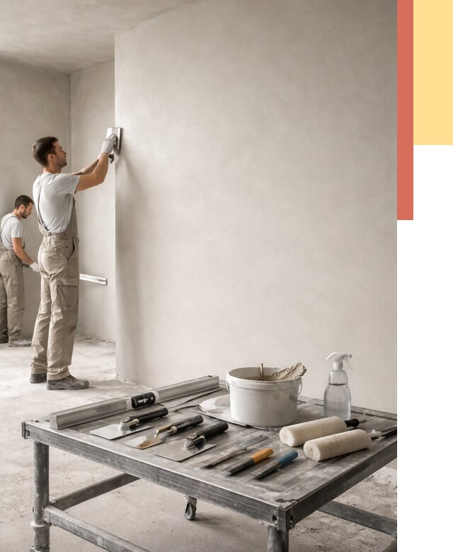 Штукатурка стен под покраску в Вязниках от 4807 руб./м² — качественно и недорого | ОТДЕЛОЧНИК-Взн