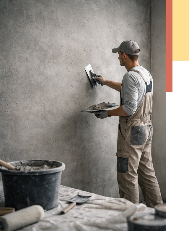 Декоративная штукатурка под бетон в Вязниках от 2671 руб./м² — нанесение под ключ | ОТДЕЛОЧНИК-Взн