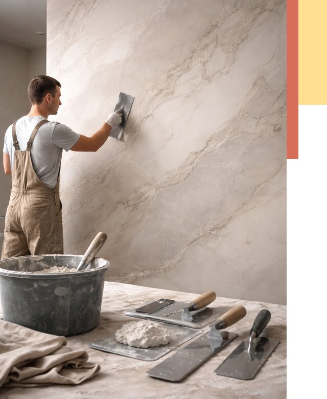 Декоративная штукатурка под мрамор в Вязниках от 2991 руб./м² — быстро и недорого | ОТДЕЛОЧНИК-Взн