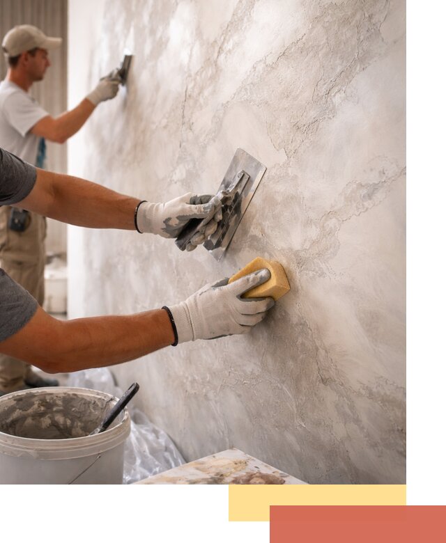 Декоративная штукатурка под мрамор в Вязниках для стен и потолков