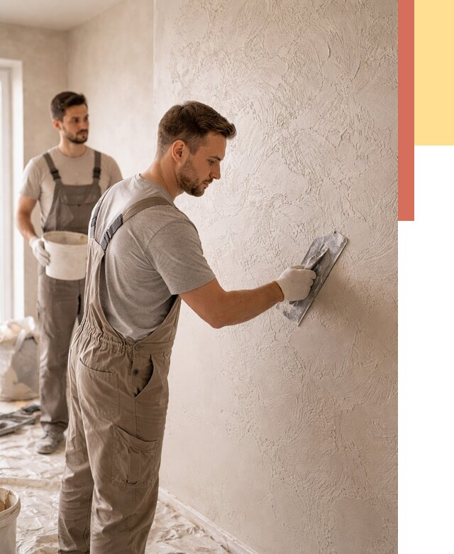 Фактурная штукатурка стен в Вязниках от 4487 руб./м² — заказать под ключ | ОТДЕЛОЧНИК-Взн