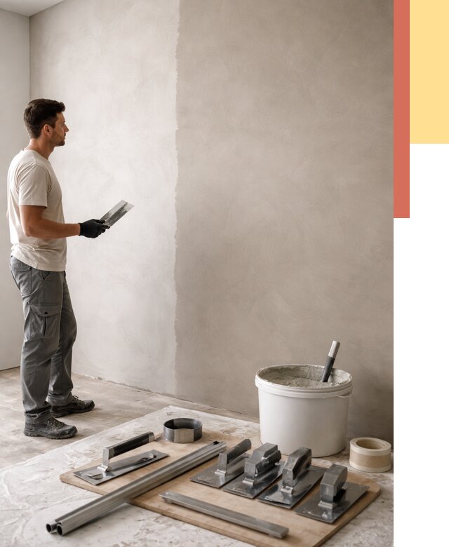 Нанесение микроцемента на стены в Вязниках от 3419 руб./м2 под ключ | ОТДЕЛОЧНИК-Взн