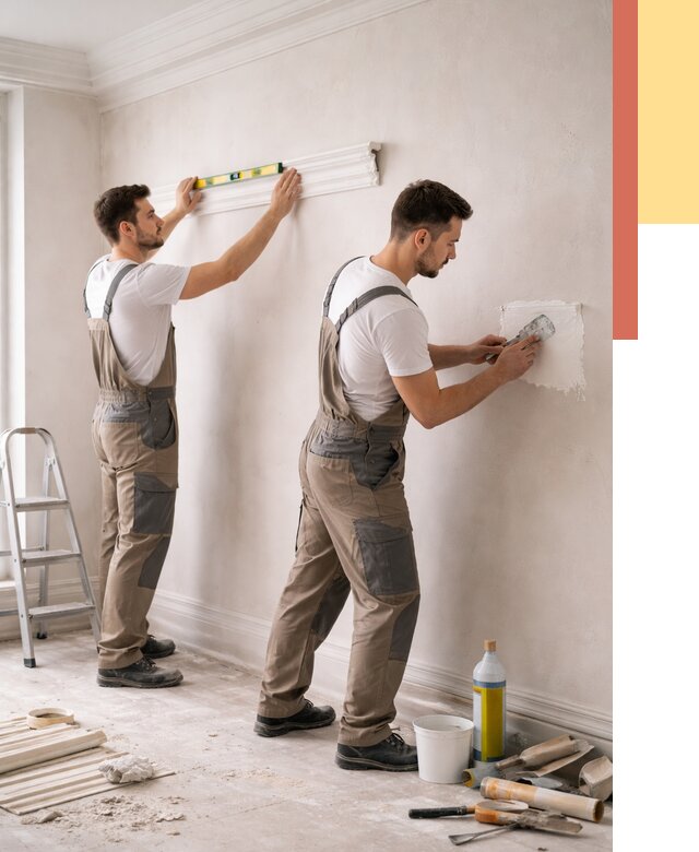 Монтаж лепнины на стены в Вязниках от 4807 руб. — недорого, быстро | ОТДЕЛОЧНИК-Взн