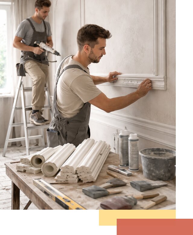 Монтаж лепнины на стены в Вязниках профессионально и качественно