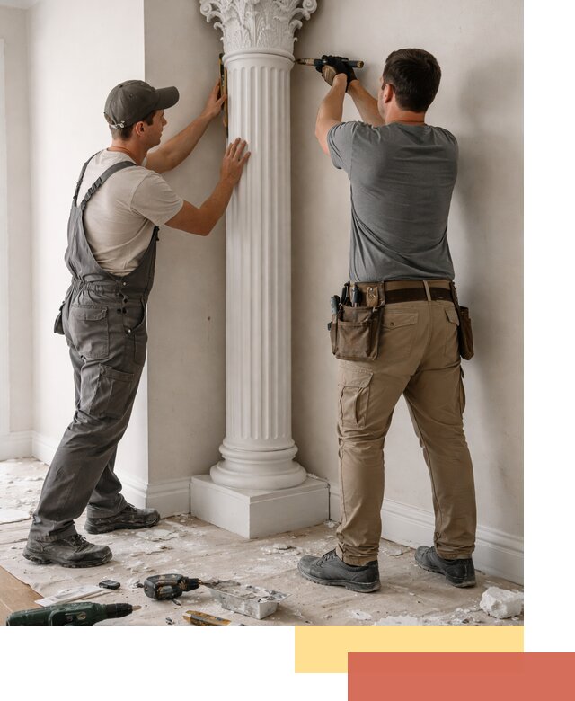 Установка декоративных колонн в Вязниках под ключ