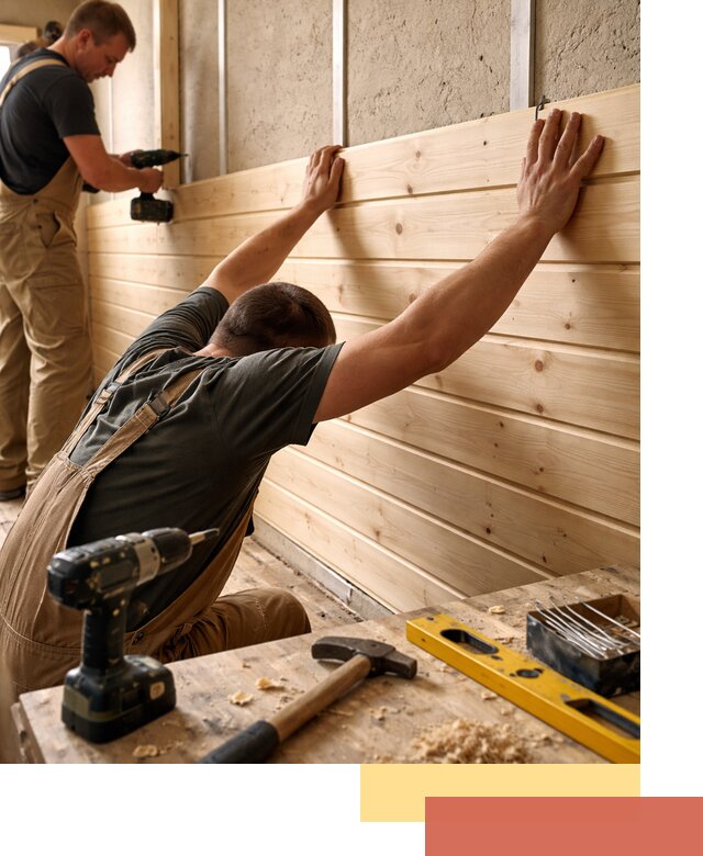 Монтаж деревянной вагонки на стены в Вязниках быстро и качественно