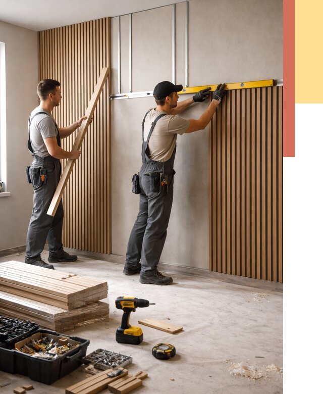 Монтаж реечных панелей на стены в Вязниках от 1282 руб. — быстро и недорого | ОТДЕЛОЧНИК-Взн