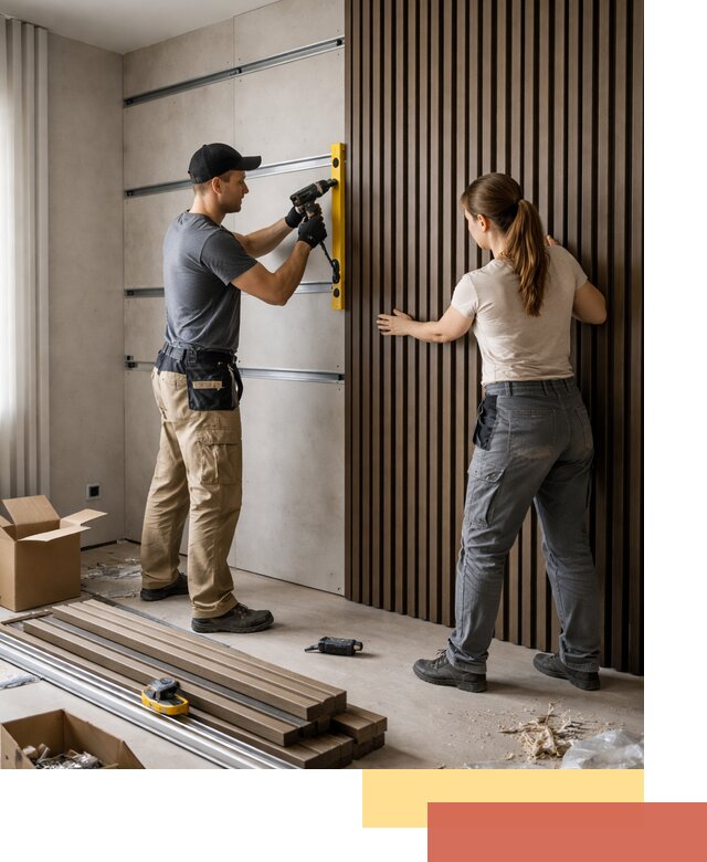 Монтаж реечных панелей на стены в Вязниках