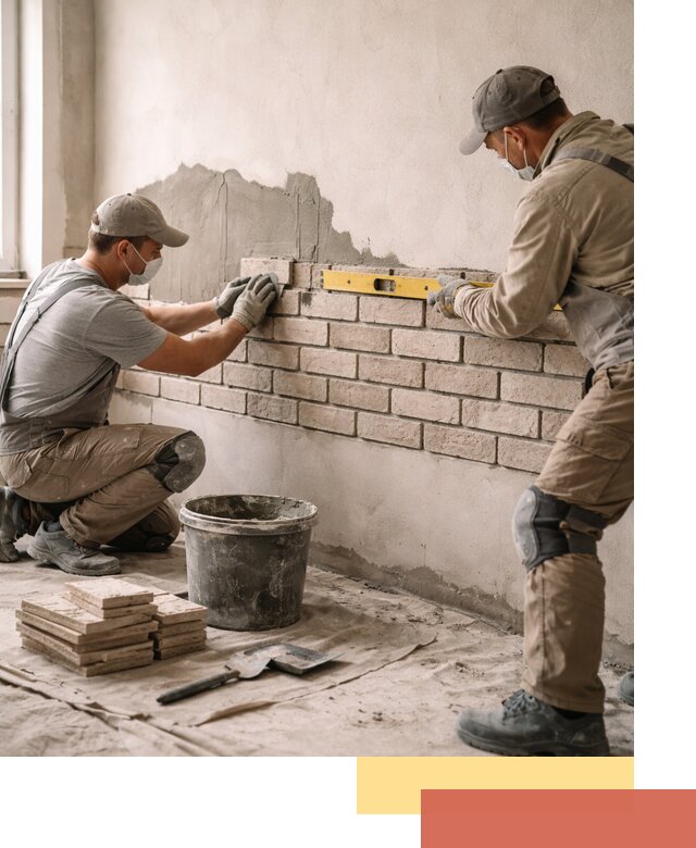 Монтаж декоративного кирпича профессионально в Вязниках