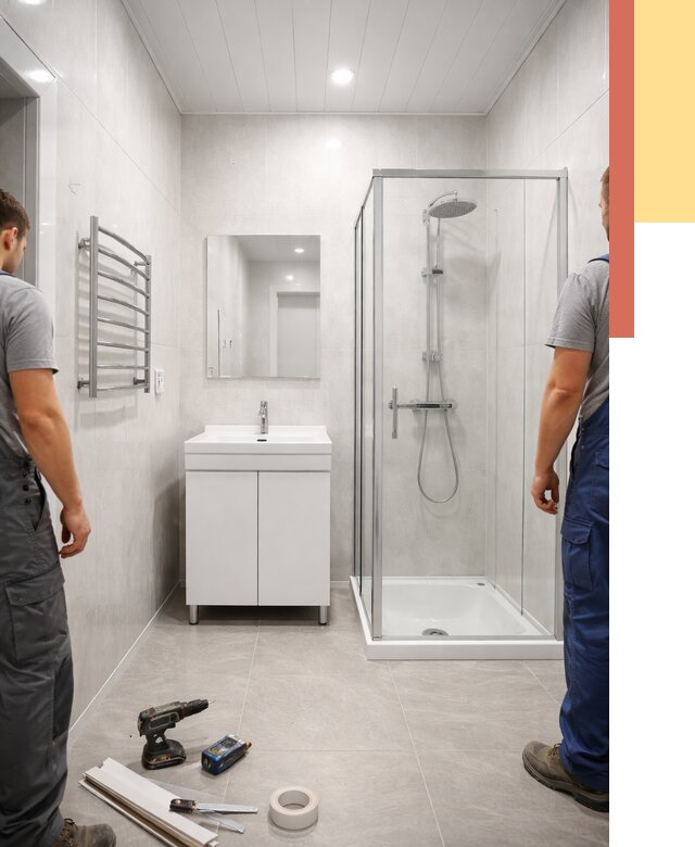 Отделка ванной комнаты панелями ПВХ в Вязниках от 4807 руб. за м2 | ОТДЕЛОЧНИК-Взн