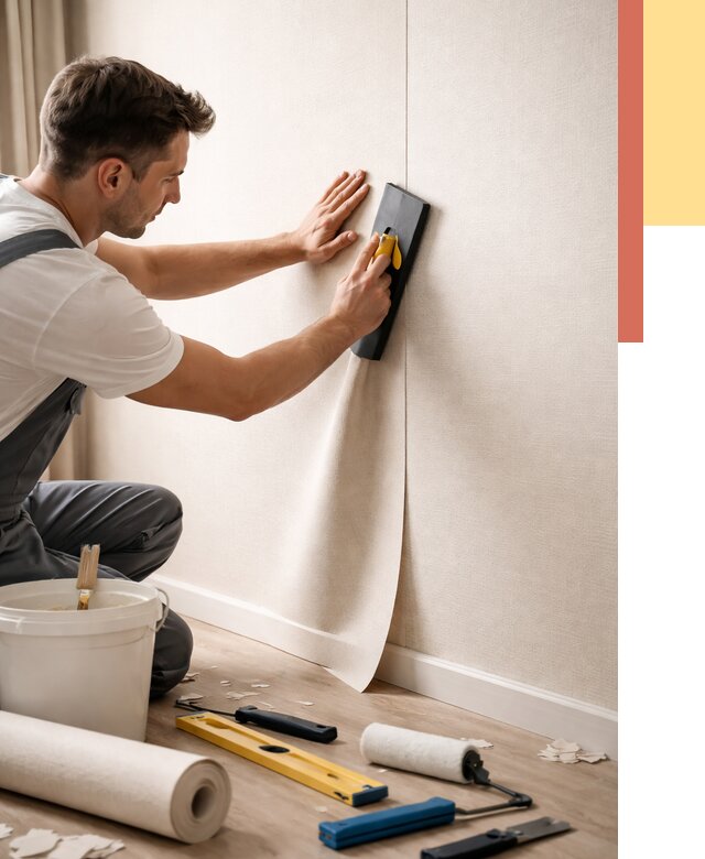 Поклейка виниловых обоев в Вязниках от 4807 руб. | Быстро и недорого — ОТДЕЛОЧНИК-Взн