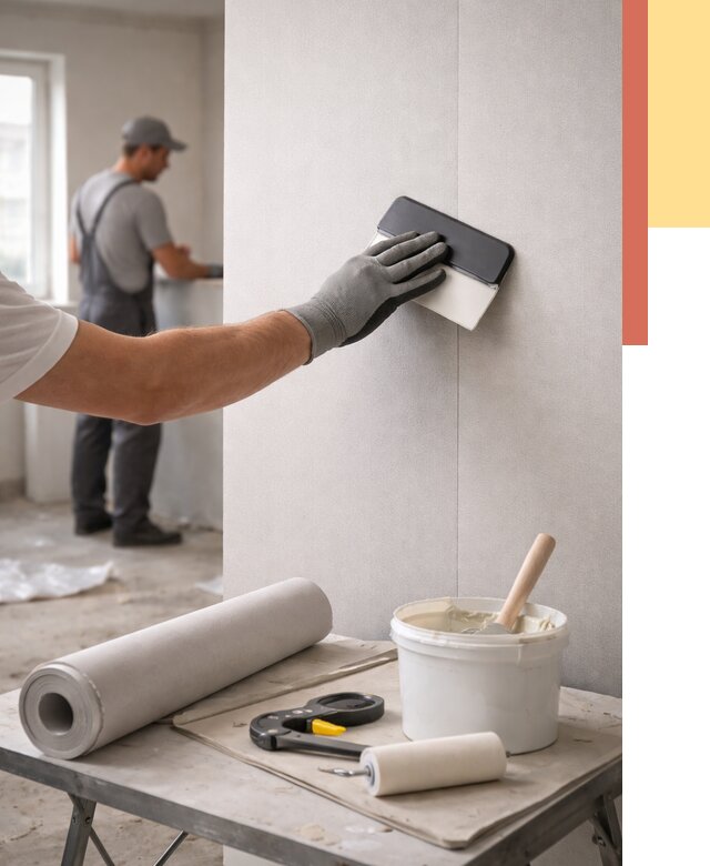 Поклейка обоев под покраску в Вязниках от 3739 руб. за м2 | ОТДЕЛОЧНИК-Взн