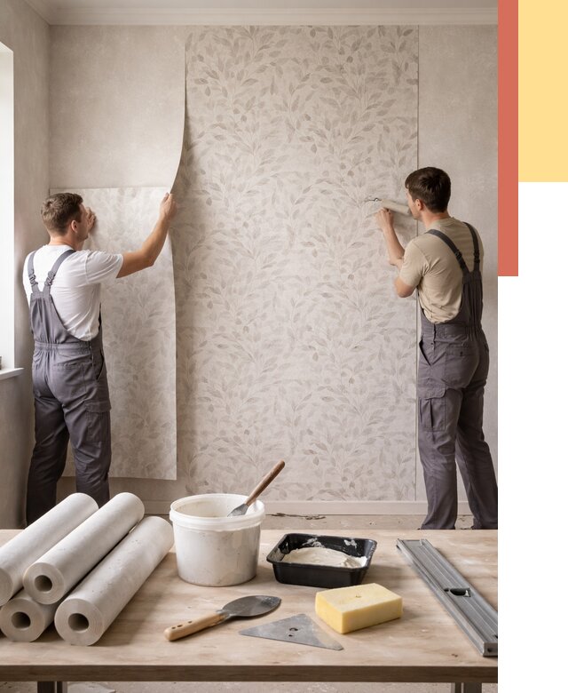 Поклейка обоев с подбором рисунка в Вязниках от 3739 руб. | ОТДЕЛОЧНИК-Взн - быстро и недорого