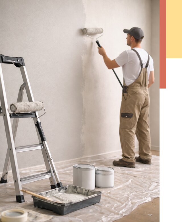 Покраска стен латексной краской в Вязниках от 4807 руб. за м2 | ОТДЕЛОЧНИК-Взн