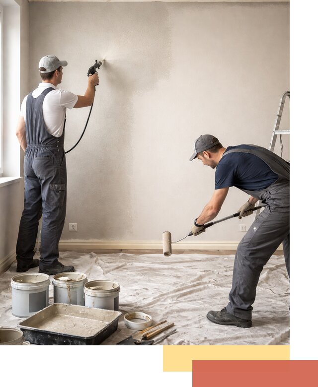 Покраска стен моющейся краской и защита поверхностей в Вязниках