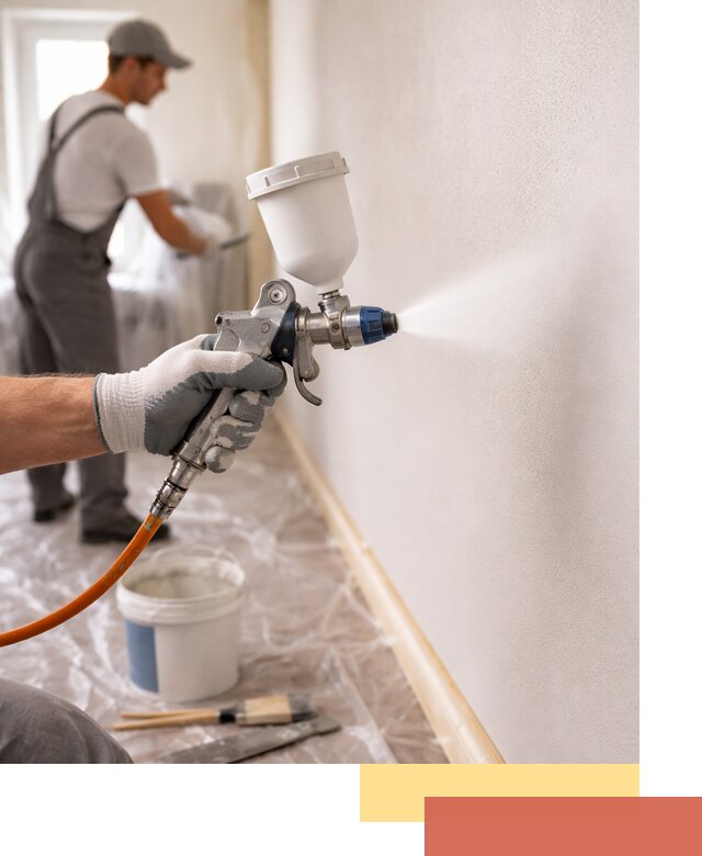 Покраска стен краскопультом в Вязниках быстро и качественно