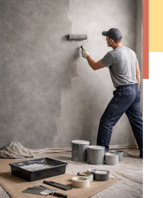 Покраска стен под бетон в Вязниках от 694 руб. за м2 — быстро и недорого | ОТДЕЛОЧНИК-Взн