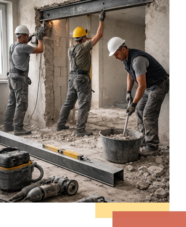 Создание проемов в стенах и несущих конструкциях в Вязниках