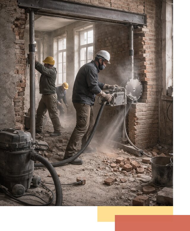 Прорезка проема в стене под дверной или оконный проем в Вязниках