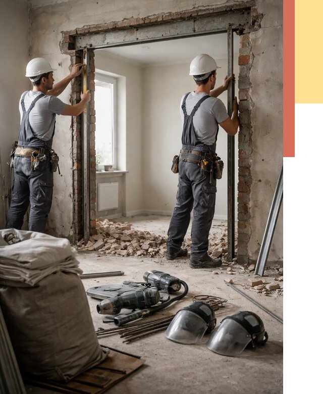 Расширение дверного проема в Вязниках от 13354 руб. под ключ | ОТДЕЛОЧНИК-Взн