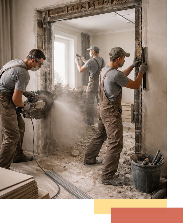 Расширение дверного проема под установку новой двери в Вязниках