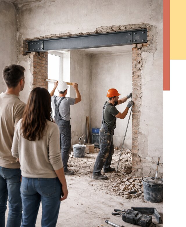 Усиление проема в стене в Вязниках от 10149 руб. — усиление дверного проема металлоконструкцией | ОТДЕЛОЧНИК-Взн