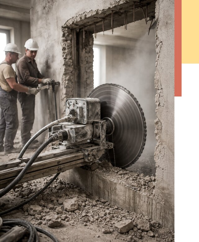 Алмазная резка проемов в Вязниках от 4807 руб. быстро и недорого | ОТДЕЛОЧНИК-Взн