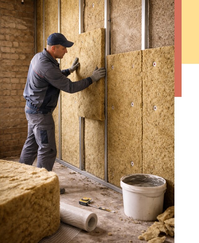 Утепление стен минватой в Вязниках от 1442 руб./м2 — недорого и быстро | ОТДЕЛОЧНИК-Взн