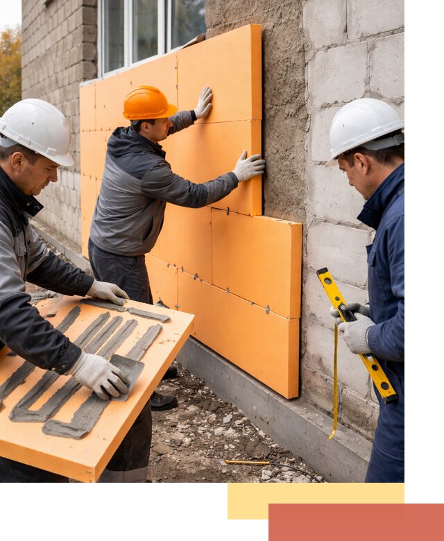 Утепление фасада пеноплексом под ключ в Вязниках