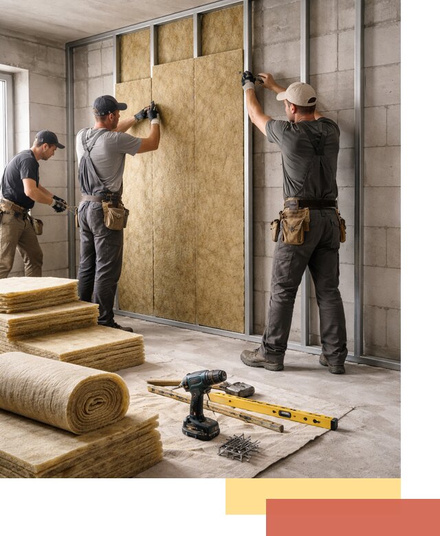 Шумоизоляция перегородок из блоков в Вязниках — монтаж и защита шумоизоляцией