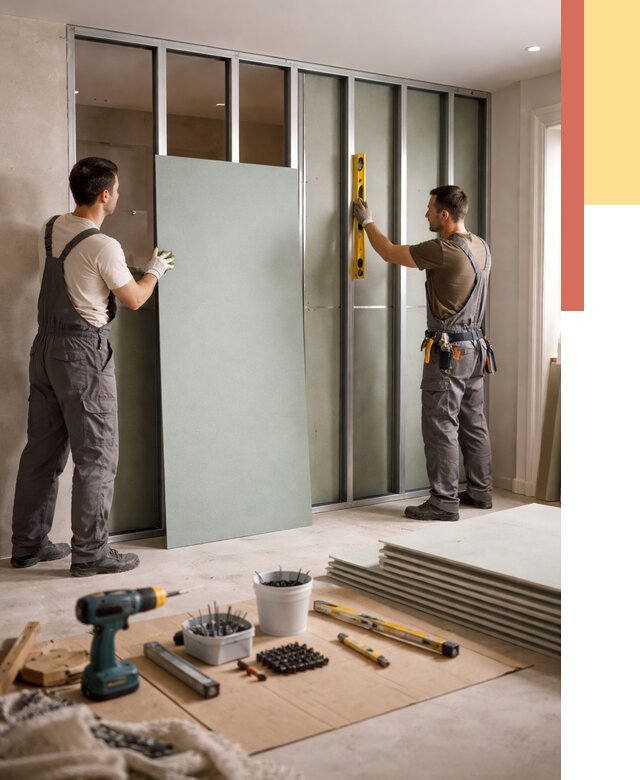 Перегородка из влагостойкого гипсокартона в Вязниках от 5128 руб. — монтаж под ключ | ОТДЕЛОЧНИК-Взн