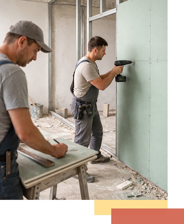 Перегородки из влагостойкого гипсокартона под ключ в Вязниках