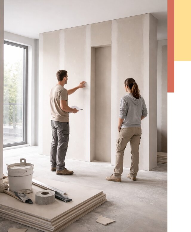 Зонирующая перегородка из гипсокартона в Вязниках от 2991 руб. под ключ | ОТДЕЛОЧНИК-Взн