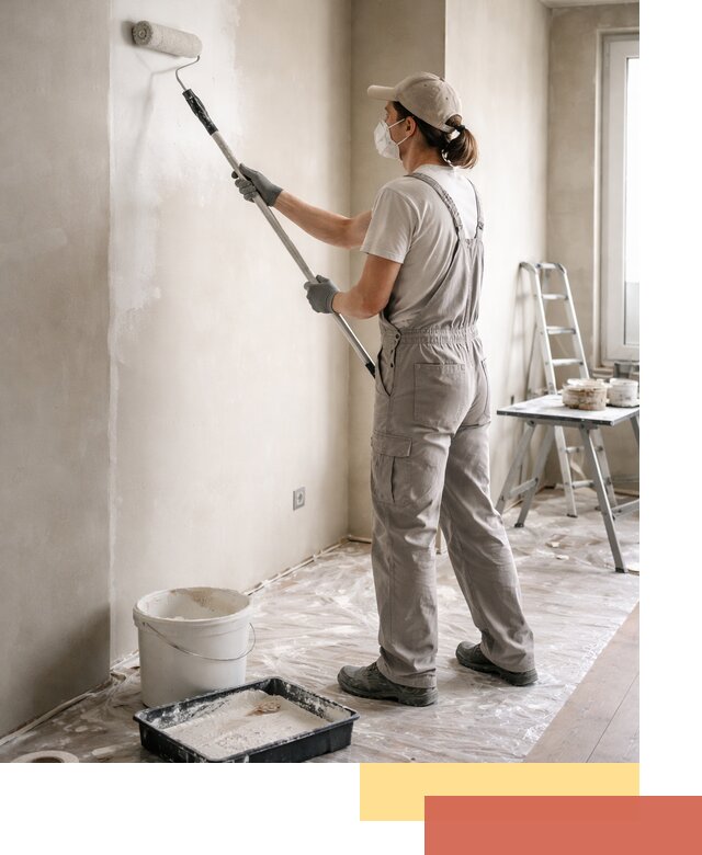 Покраска перегородок из гипсокартона в Вязниках качественно и недорого