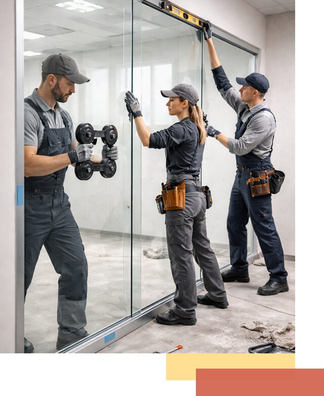 Профессиональный монтаж стеклянных перегородок в Вязниках