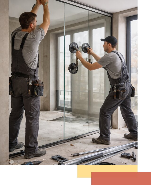 Цельностеклянные перегородки под ключ в Вязниках