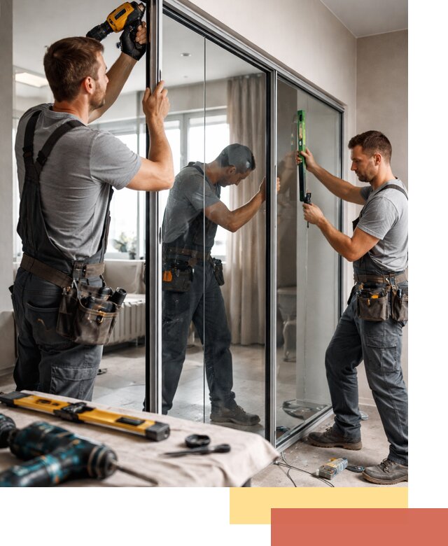 Каркасные стеклянные перегородки под ключ в Вязниках