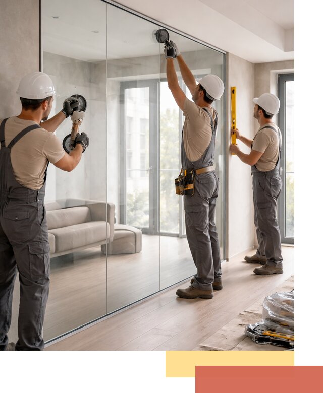 Перегородки из закаленного стекла в Вязниках для офисов и квартир