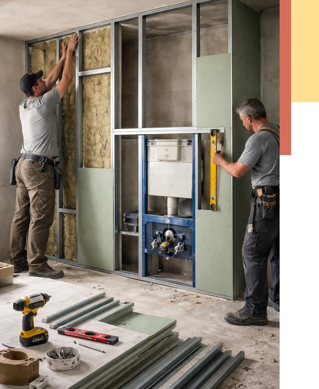 Установка сантехнических перегородок в Вязниках от 9081 руб. | ОТДЕЛОЧНИК-Взн