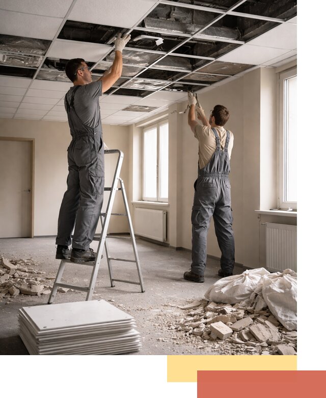 Демонтаж потолков Армстронг профессионально в Вязниках